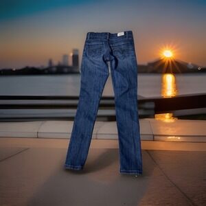 Levis 524 Jeans Womens 3 M Too Superlow Skinny Low Rise Stretch Denim